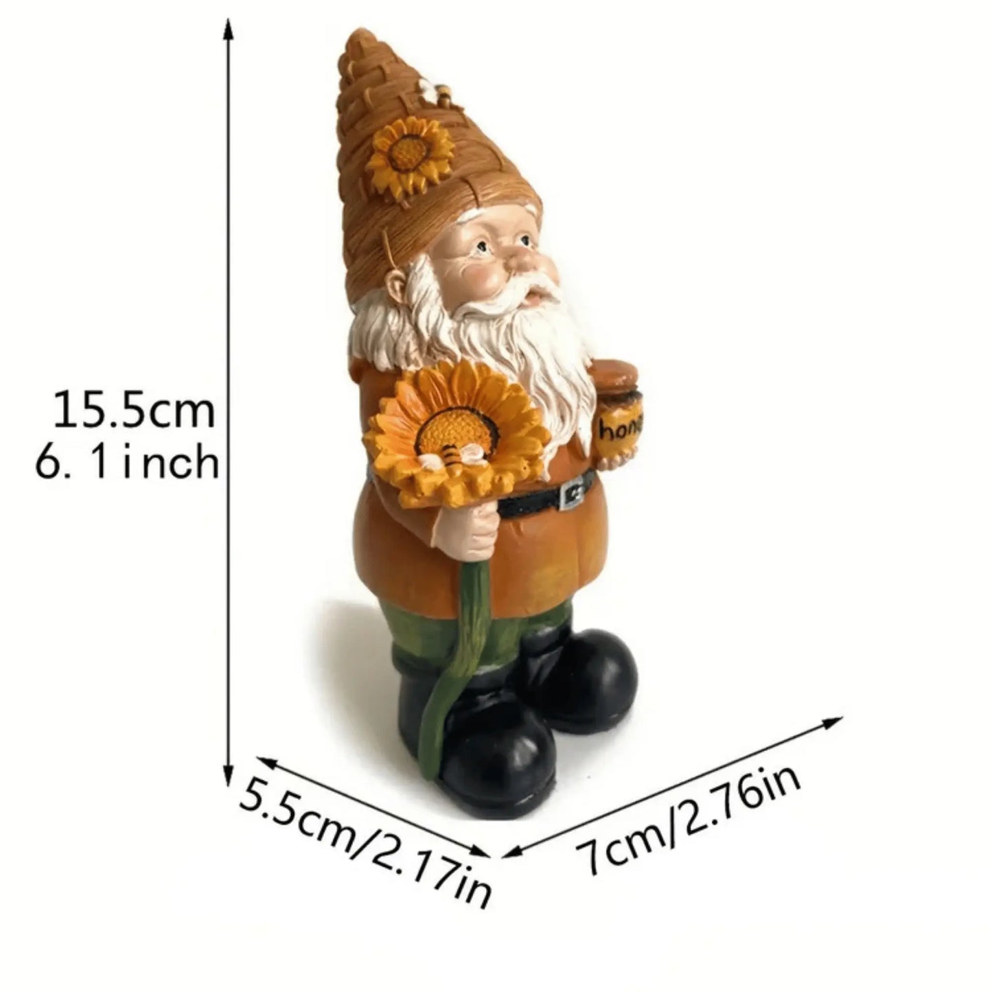 Honey Bee Garden Gnome - Decorative Figurine