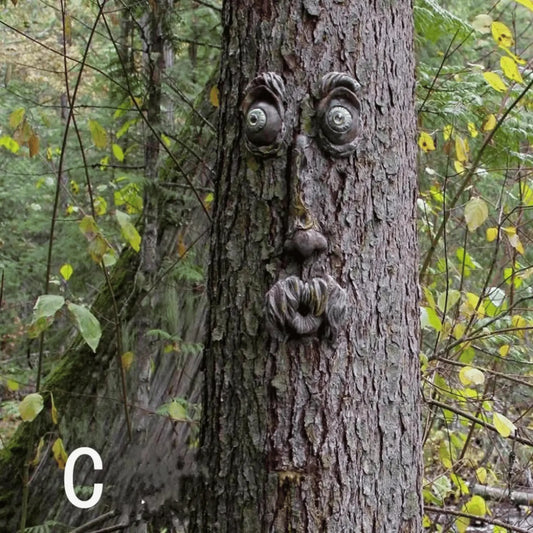 Tree Face Decor - Whimsical Forest Spirit Wall Art