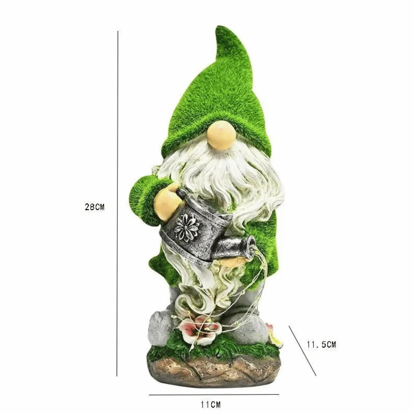 Illuminated Watering Gnome - Garden LED Decor